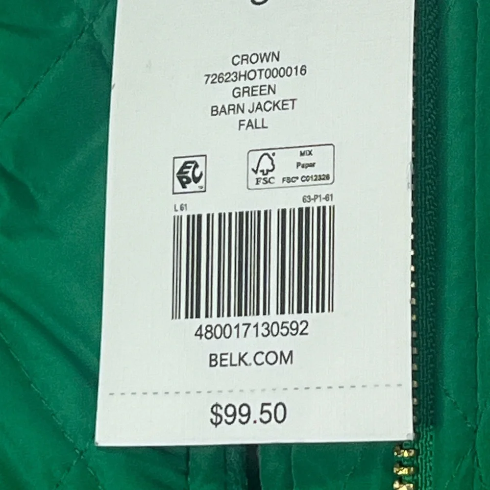 Crown & Ivy GREEN lined jacket NWT SIZE Small - Picture 8 of 11